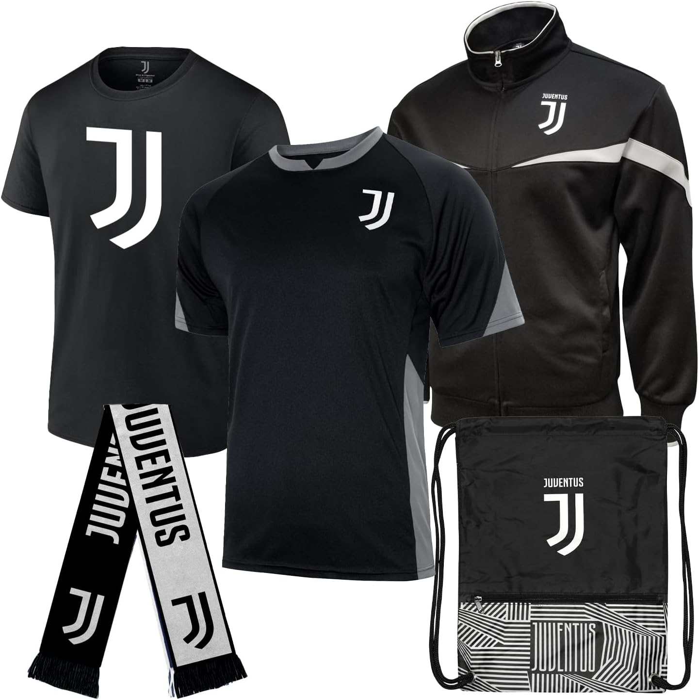 Icon Sports Pro League Ultimate Fan Pack – 5-Piece Soccer Merch - Shirt, Jersey, Jacket, Scarf, Bag