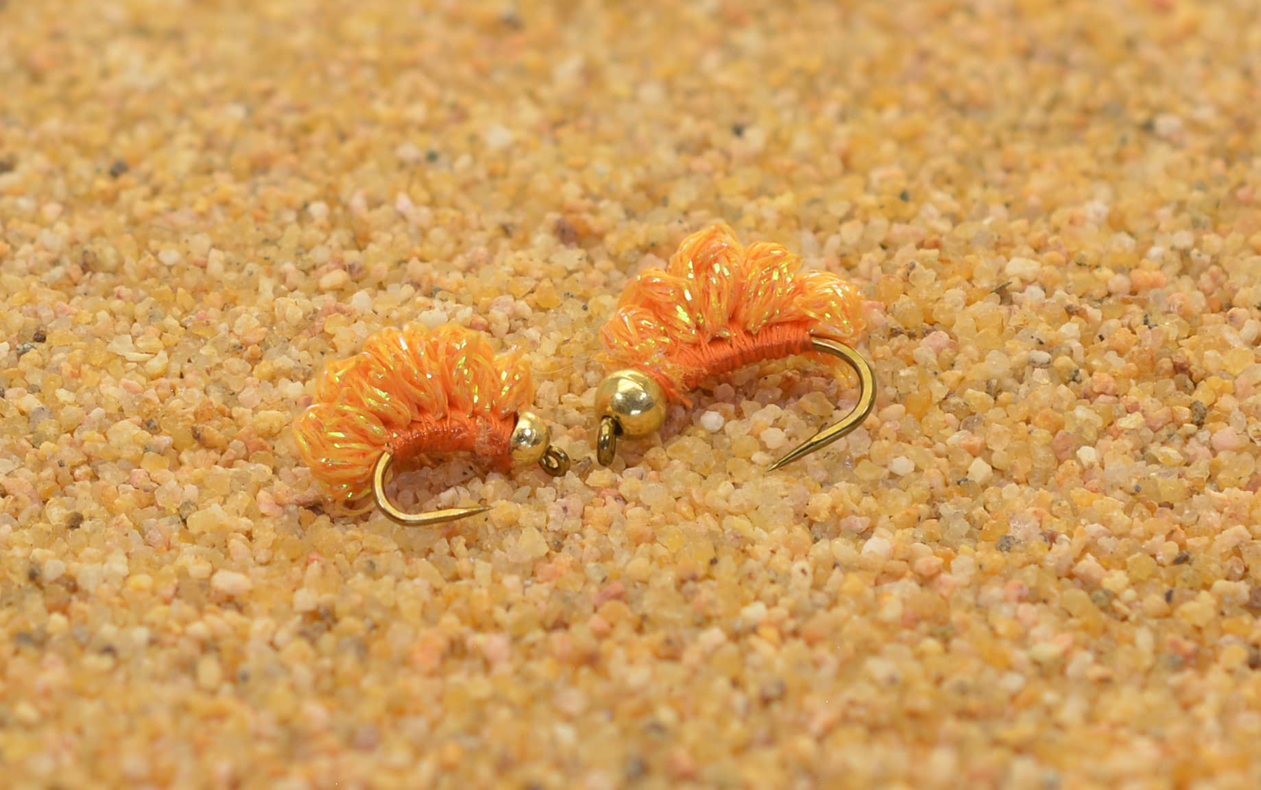 12 Flies Tungsten Beaded Crystal Meth Fly Fishing | 2 Colors | Mustad Hooks (Orange Assortment)