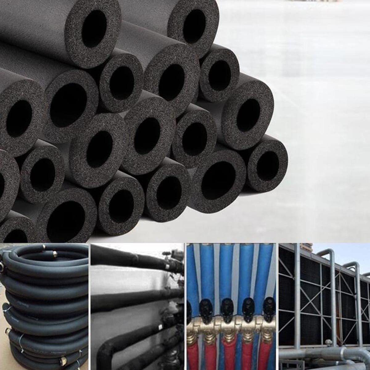 Izolacja rur, warstwa termoizolacyjna do rur klimatyzacyjnych, ID 6-32 mm x 9 mm grubości, długość 1,8 m/32 mm