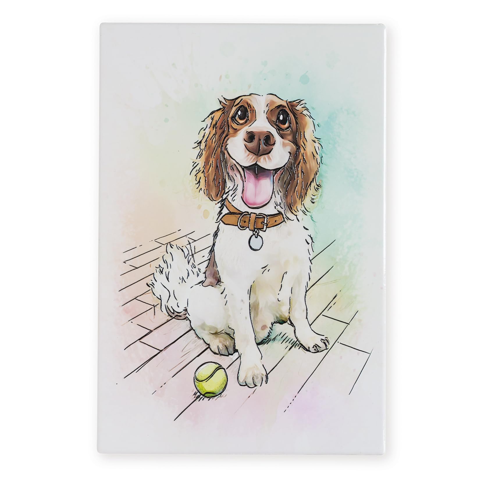 Art Of Arora As Pictured 2855 Springer Spaniel Ceramic Tile Picture Plaque Wall Art 30 X 20Cm