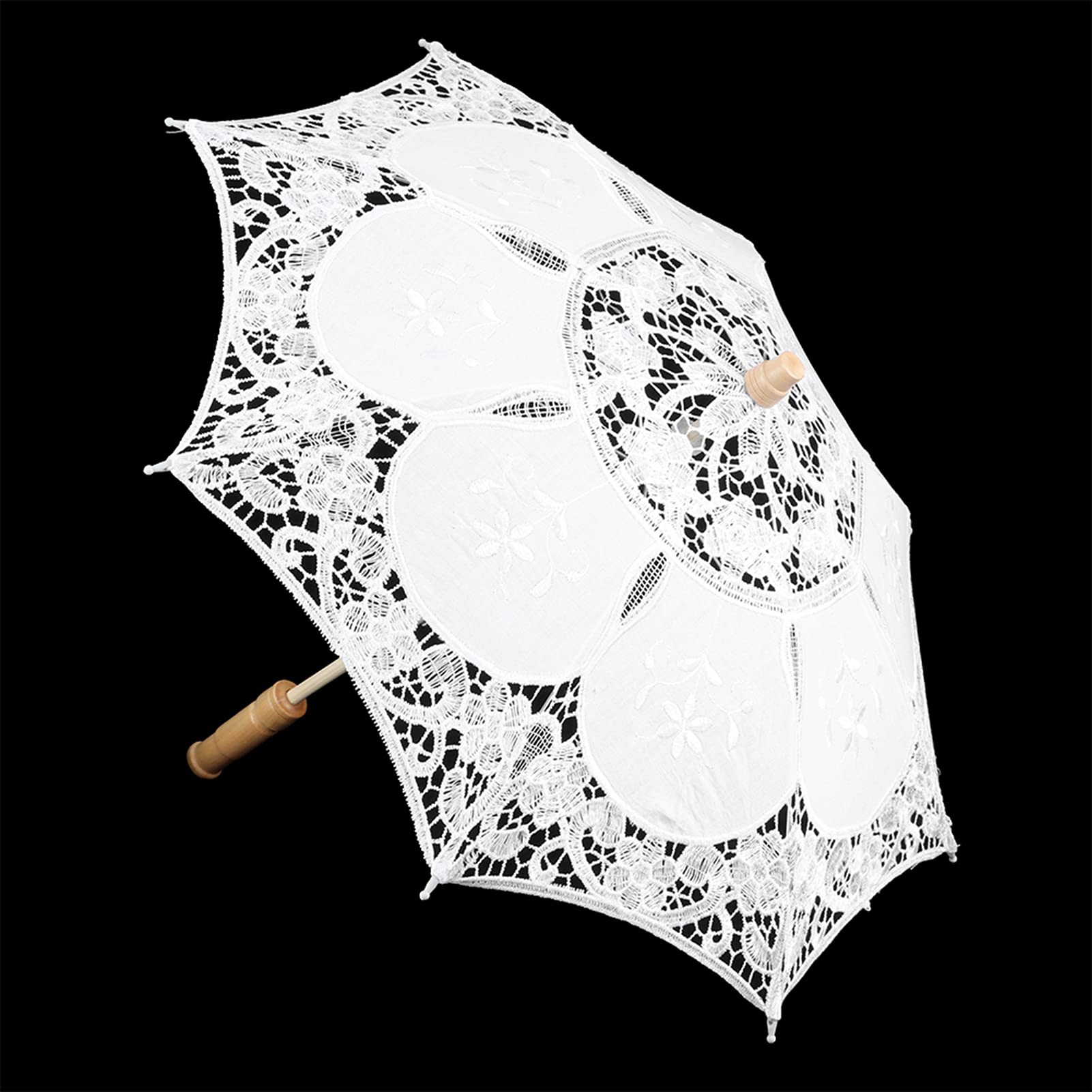 Duży Koronkowy Parasol, Koronkowy Parasol ślubny w Stylu Zachodnim Parasol Bankietowy Fotografia Sceniczna Rekwizyt Materiały ślubne Fotografia Zewnętrzna (biały, duży)