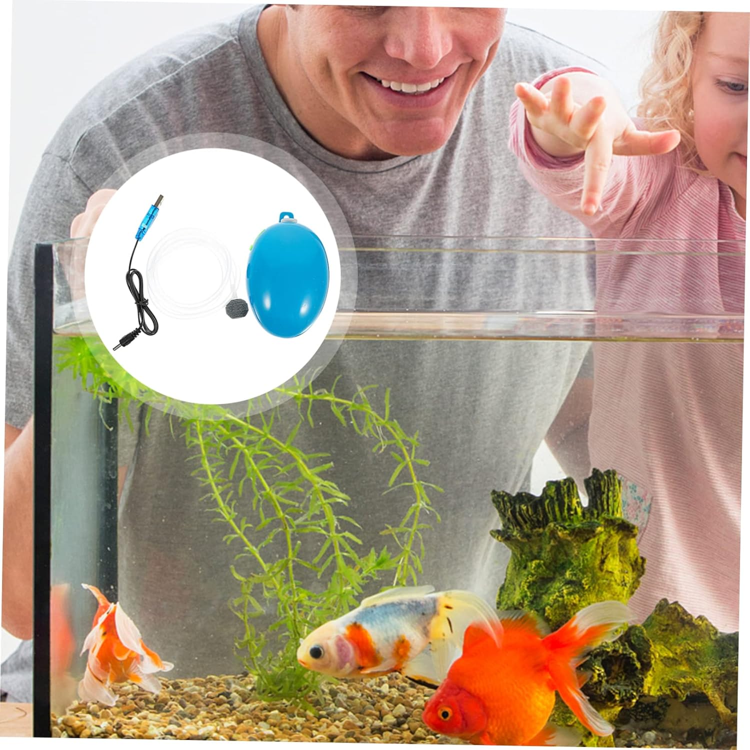 2 Sets Pump Fish Fishing Supply of Home Air Oxygen Aquarium Rechargeable Aerator Tank Accessory