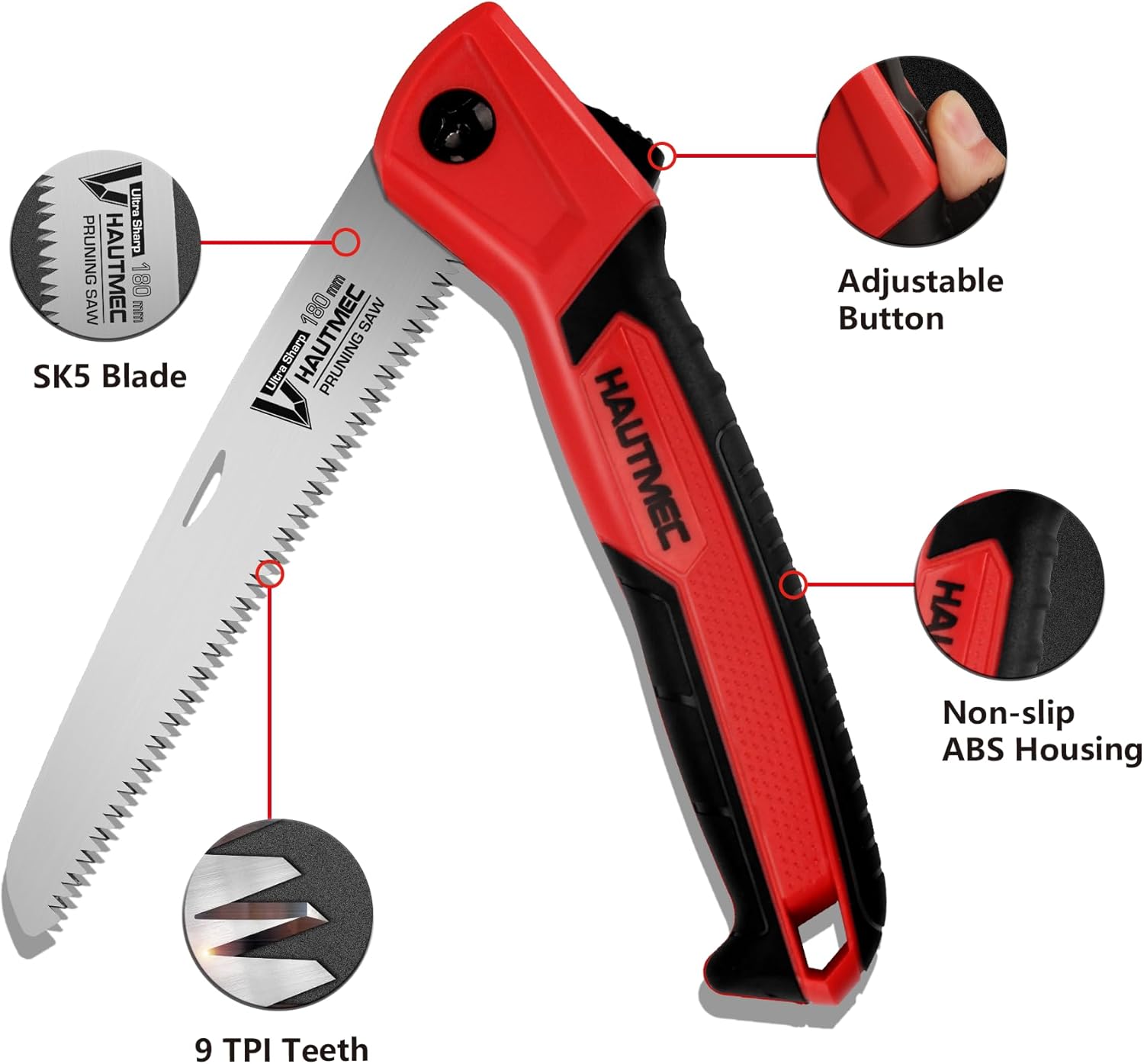 HAUTMEC Heavy Duty Anvil Loppers Bundle with 7 inch Folding Saw