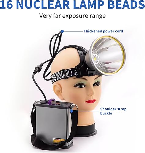 Miniatura 9 de Luces de caza de Coon de alta potencia, sensor de movimiento Minería LED faro para cazadores, Super brillante de alto lúmenes recargable, linterna