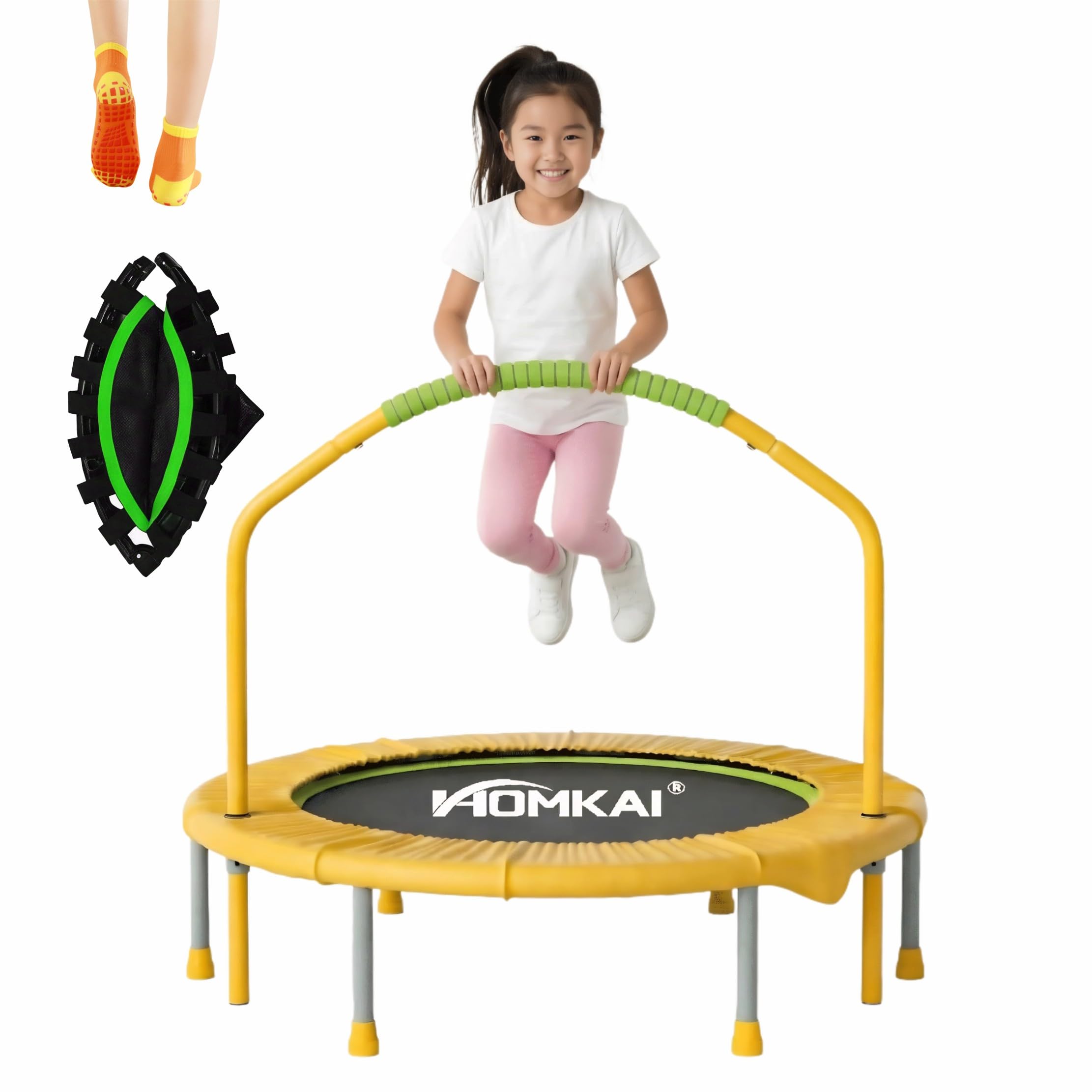 Amazon.co.jp: HOMKAI 38 Inch Kids Indoor Folding Trampoline with