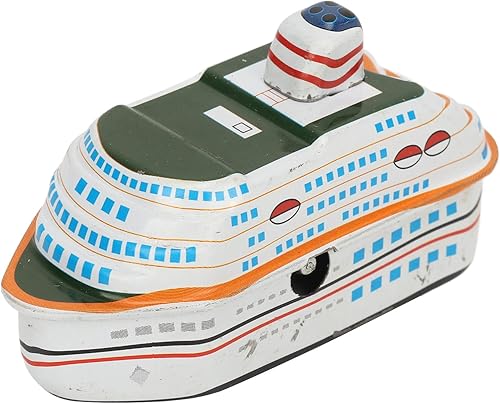 Miniatura 4 de Bnineteenteam Juguete vintage de lata de crucero, colección de viento de crucero, accesorios creativos para coleccionar vintage