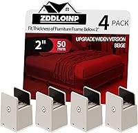 Vista 18 de Elevador de cama con abrazadera de tornillo ajustable, se ajusta al grosor del marco de muebles de 0 a 1.5 pulgadas, altura de elevación de 2