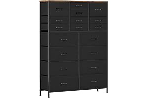 Dresser for Storage, a Sleek 18-Drawer Fabric Tall Dresser for Homes