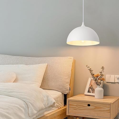 Miniatura 19 de Lámpara Colgante Industrial Electrochapada en Oro de 11.8 pulgadas, Paquete de 2, Lámparas Colgantes de Metal para Isla de Cocina, Lámpara Colgante