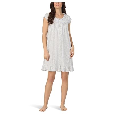 Eileen West Cotton Knit Cap Sleeve Short Nightgown Women