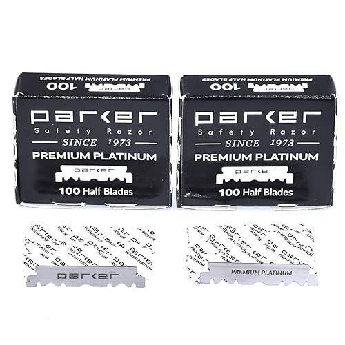 Parker Premium Platinum 12 cuchillas, 200 unidades **, para maquinillas de afeitar profesionales de peluquero, afeitadoras de afeitar y maquinillas