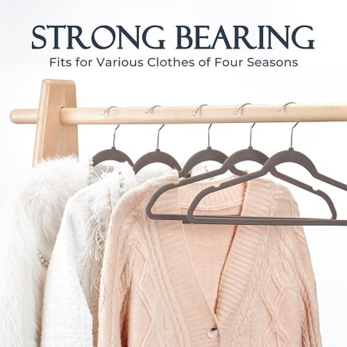 Miniatura 6 de HOUSE DAY - Perchas de terciopelo antideslizantes para trajes (60 unidades)