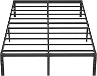 Vista 11 de Marco de cama metálico, marco de cama tamaño individual con espacio de almacenamiento, base de colchón resistente y duradera, montaje fácil,