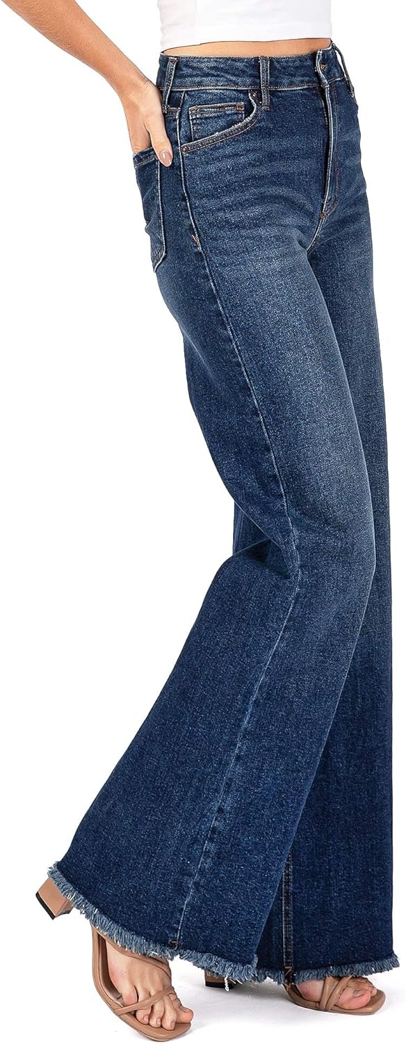 Celebrity Pink Women's Juniors High Rise Wide Leg Jeans - Image 4