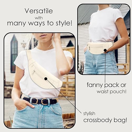 Miniatura 2 de MAXTOP - Cangurera cruzada grande con 4 bolsillos con cremallera, ideal para eventos deportivos, festivales, entrenamiento, viajes, correr y uso