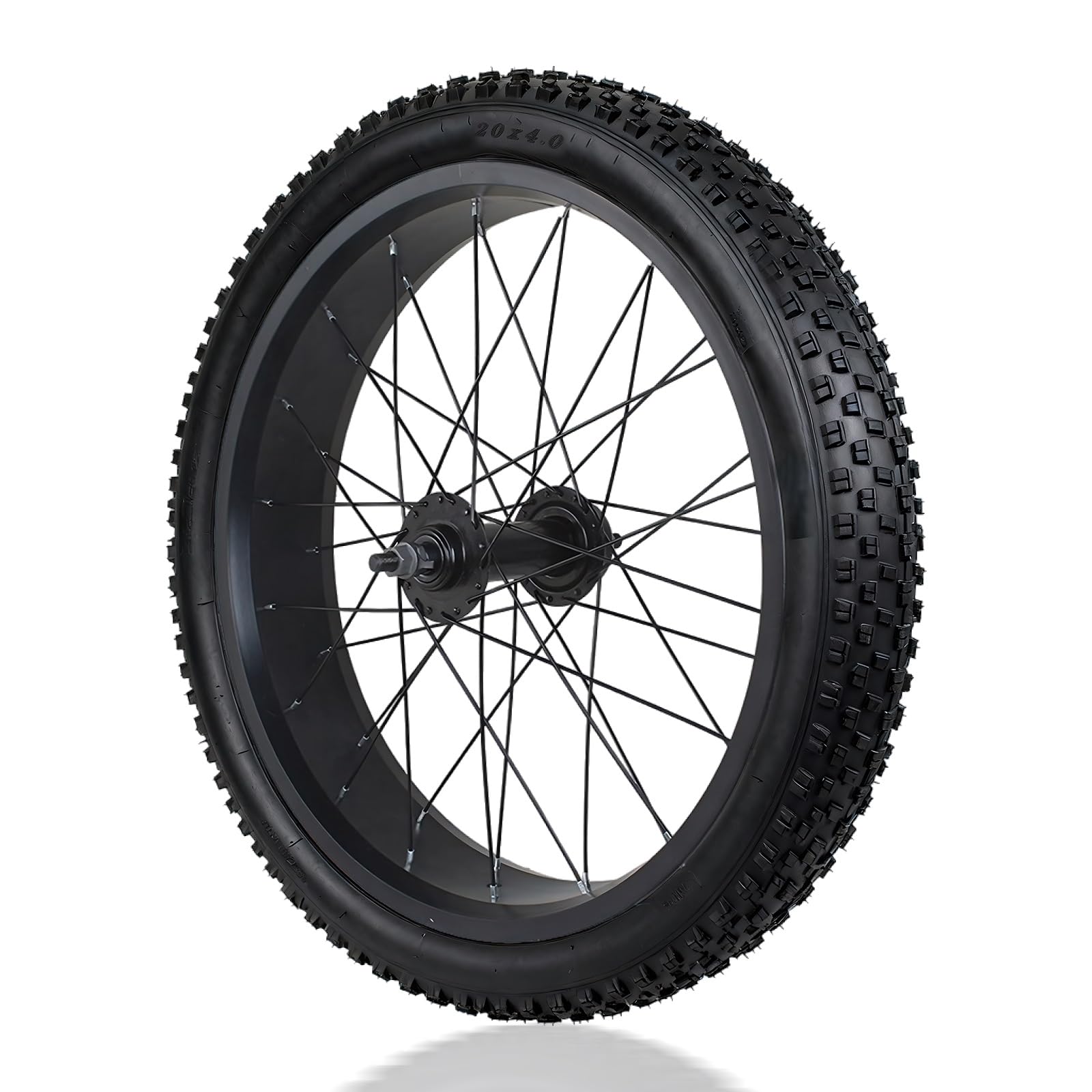 HOMSXPAC 20/26in Snow Bike Front Rear Wheels With 4.0" Fat Tire Soild Axle 135mm/195mm Disc Brake 36H Hubs Beach Wheelset For 7-10s Rotary Freewheel 14G Spokes