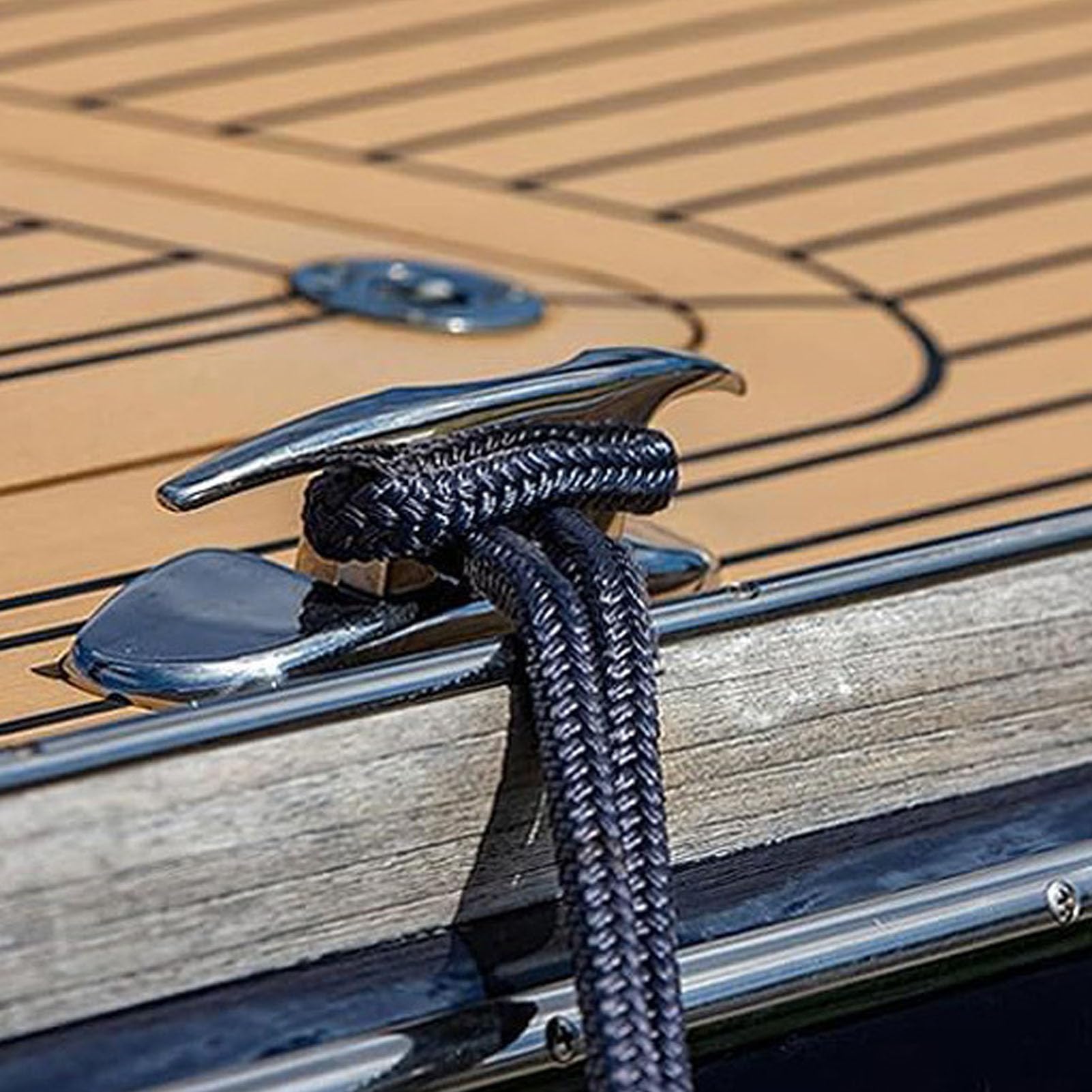 Generic Cuerda Marina de Alta Resistencia, 4 Piezas, Línea de Muelle de Nailon Trenzado Doble para Yates y Embarcaciones Pequeñas, 0,37 Pulgadas X 15 Pies (Blue)