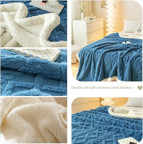 Miniatura 2 de Manta Sherpa para cama, manta de franela de felpa cálida de lujo para todas las estaciones, manta transpirable y agradable al tacto para sofá y