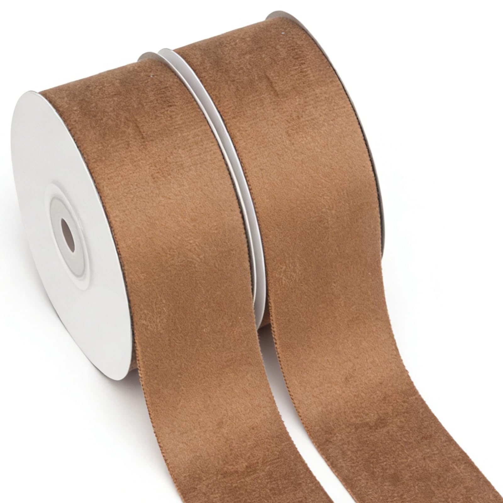Samtband Erdiges Gelb 3,8 cm x 9 m Samt Geschenkband,Band Samtschleife,Satinband Breit für Hochzeitsdekorationen, Hochzeitseinladungen, Brautsträuße, Geschenktüten und DIY-Schleifensets Verwendet