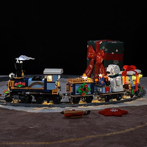 Miniatura 7 de Iluminación LED compatible con Lego 10361 Holiday Express Train - Just Lights, kit de luz compatible con decoración navideña Lego 10361, no incluye