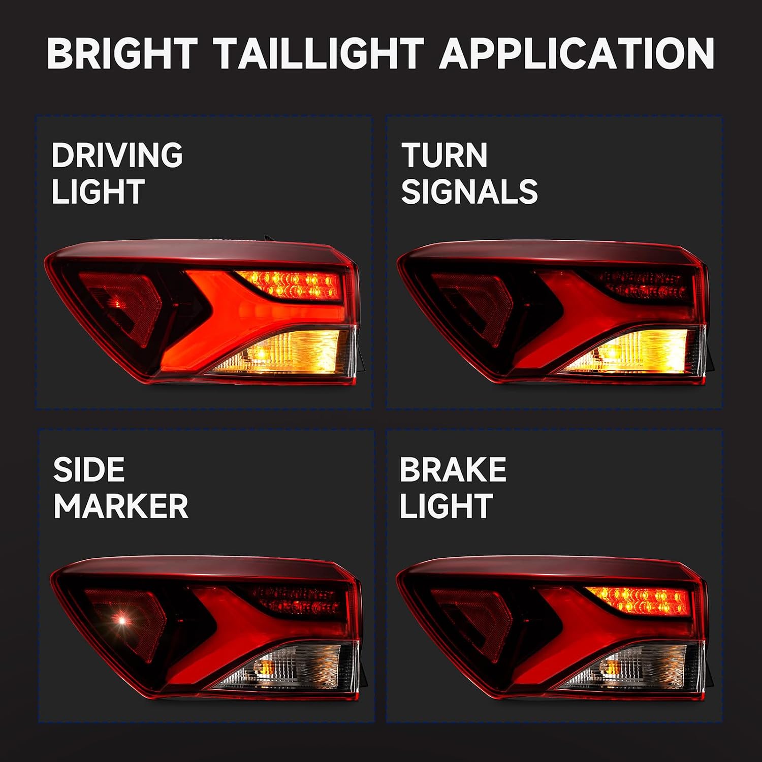 Led Tail Light Assembly Compatible with 2021-2023 Chevy Trailblazer ACTIV RS Taillights Rear LH Taillamp Assy Outer with Bulbs, Left Driver Side, OEM: GM2804148 42825749