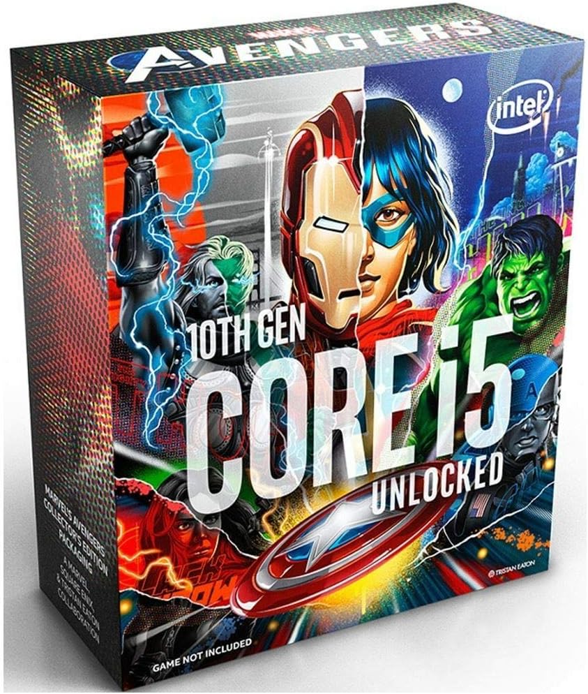 Intel Core i5-10600KA Avengers Processor (LGA 1200/4.80GHz Max Turbo / 12MB Cache/UHD Intel 630) - *S/Cooler and S/Video Onlined* - BX8070110600KA