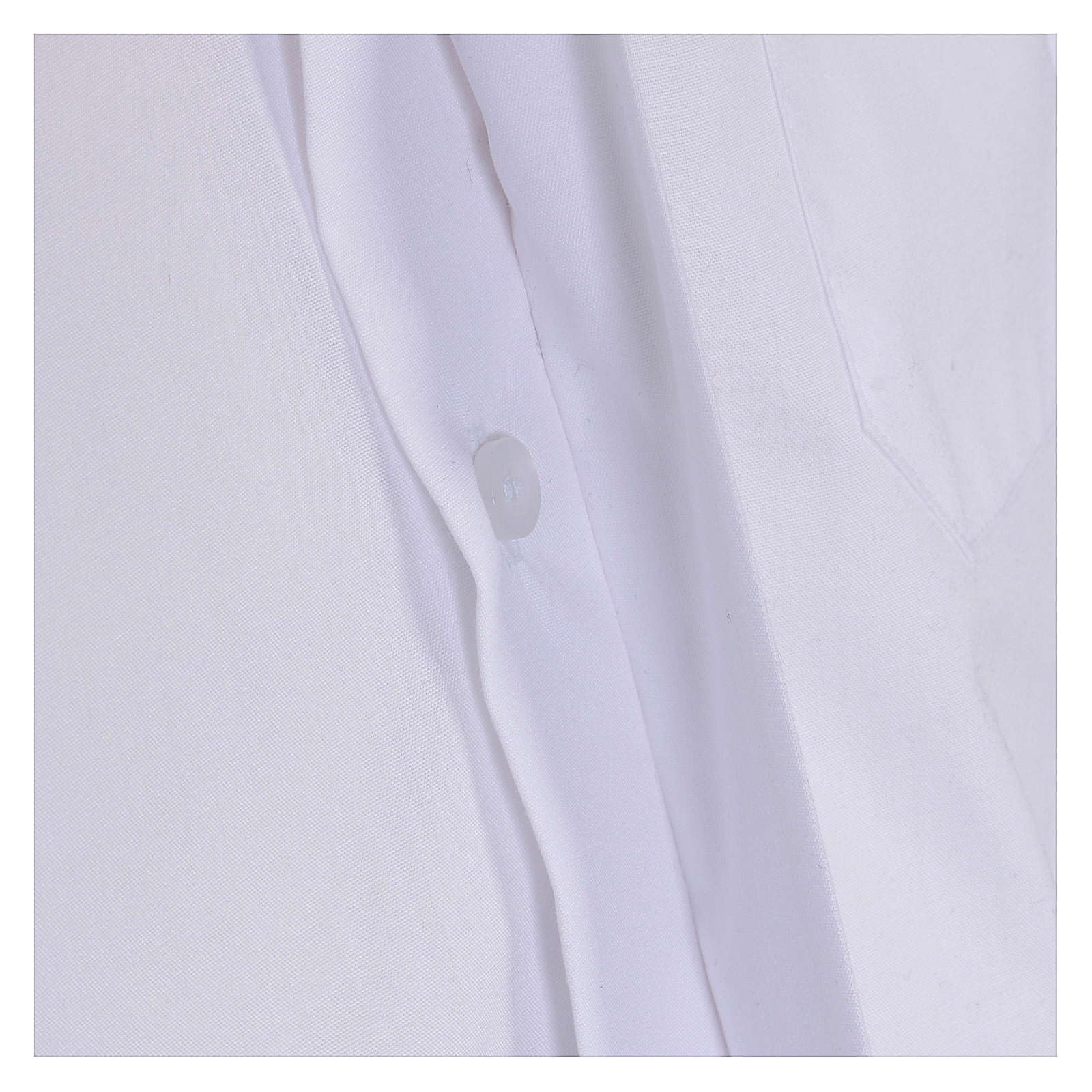 Holyart Camicie Clergyman: Camicia clergyman manica corta misto cotone bianca In Primis