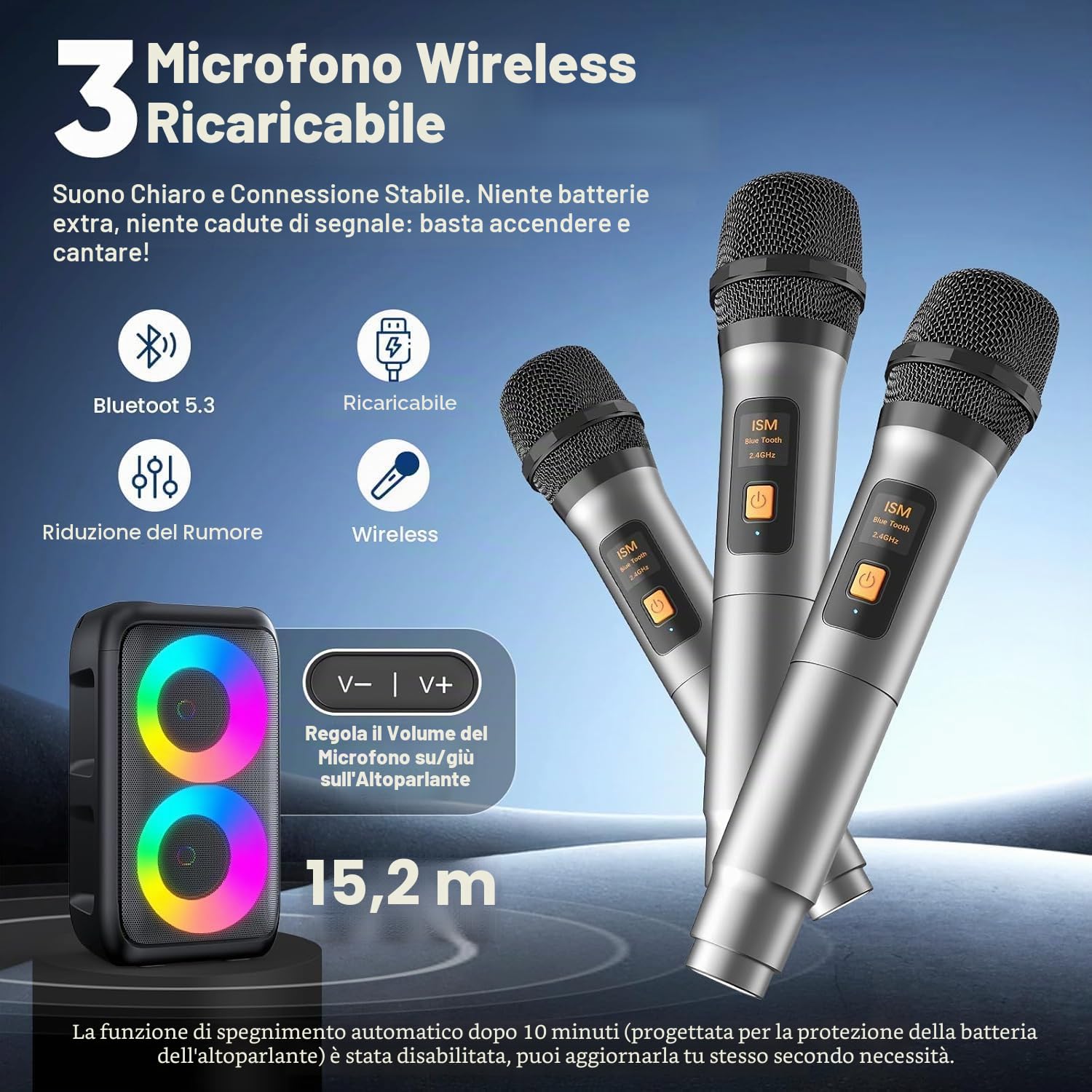 Ankuka Karaoke con Microfono (2026 Ultimo Modello) | Cassa Bluetooth con 2 Microfoni per Adulti e Bambini | Supporta TV/Smartphone/iPad/TWS/AUX/USB/FM | Per Party, Casa, Compleanni, Viaggio