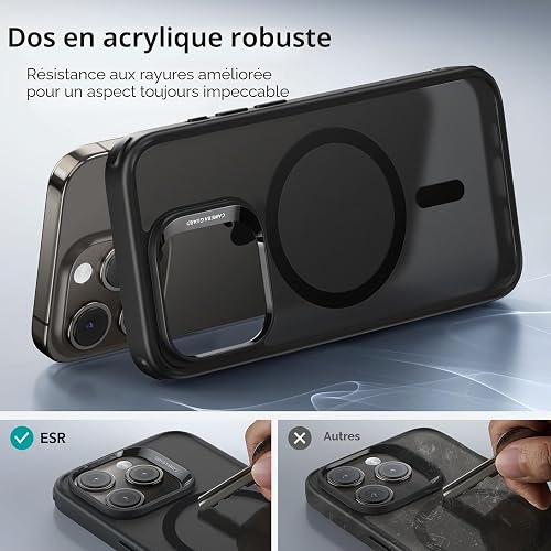 ESR for iPhone 15 Pro Max Case for MagSafe, Anti-Yellowing, Frosted Black - 6