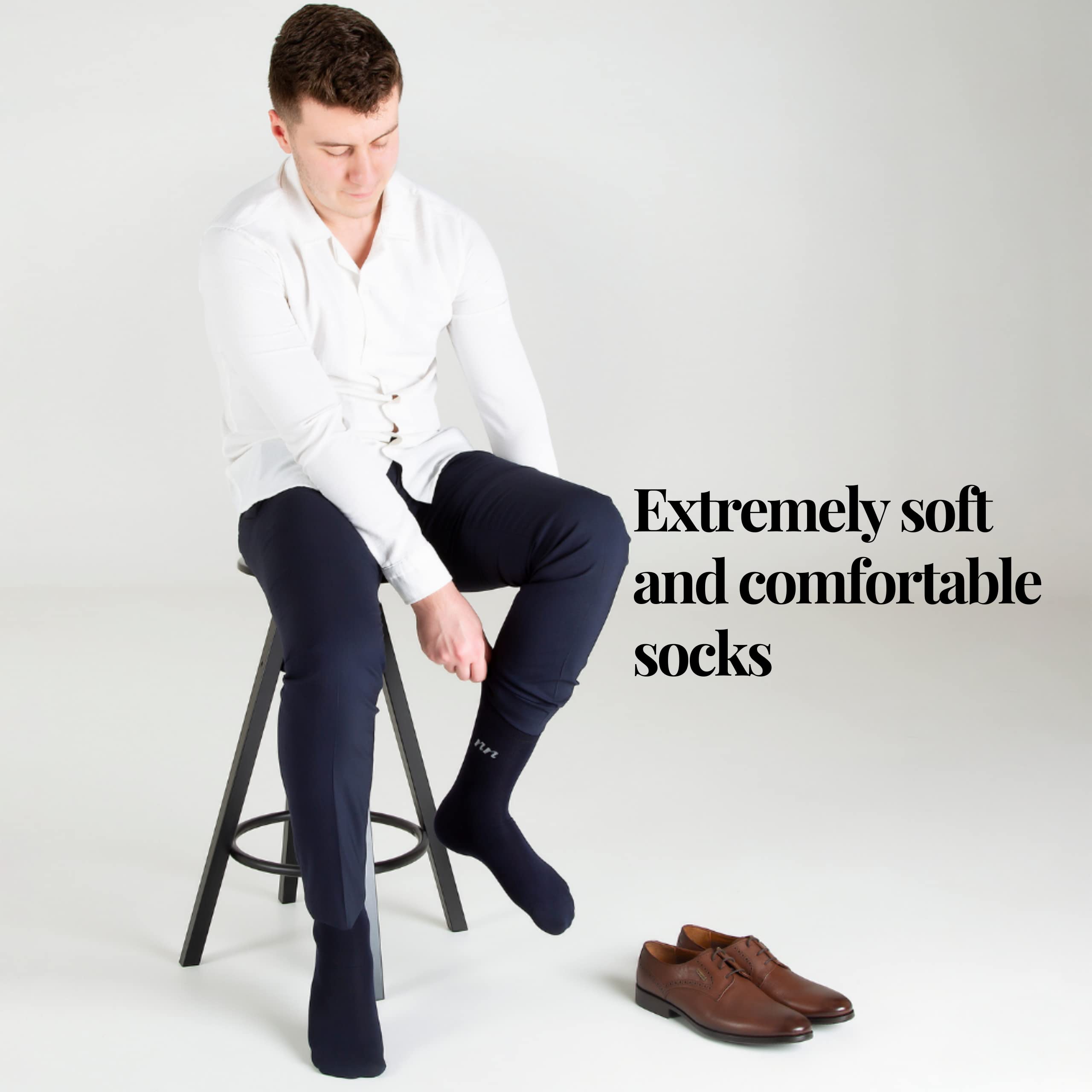 Chaussettes en Bambou, 6 Paires de Luxe Chaussettes, Super Doux et Respirant, Coffret Cadeau avec Chaussettes pour Hommes et Femmes, Taille 37-40 et 41-46