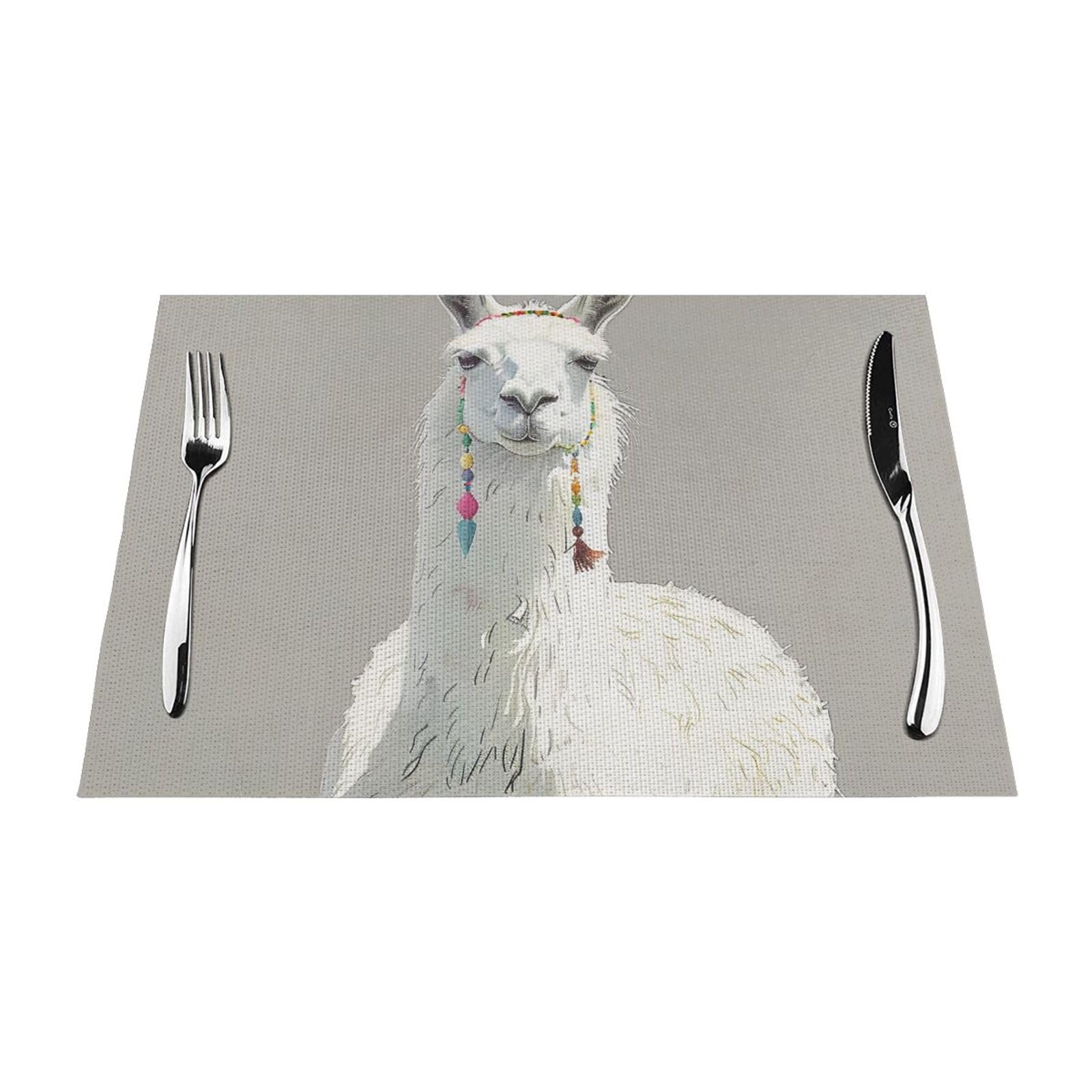 Sets de table lama pour égayer vos repas de cuisine au quotidien