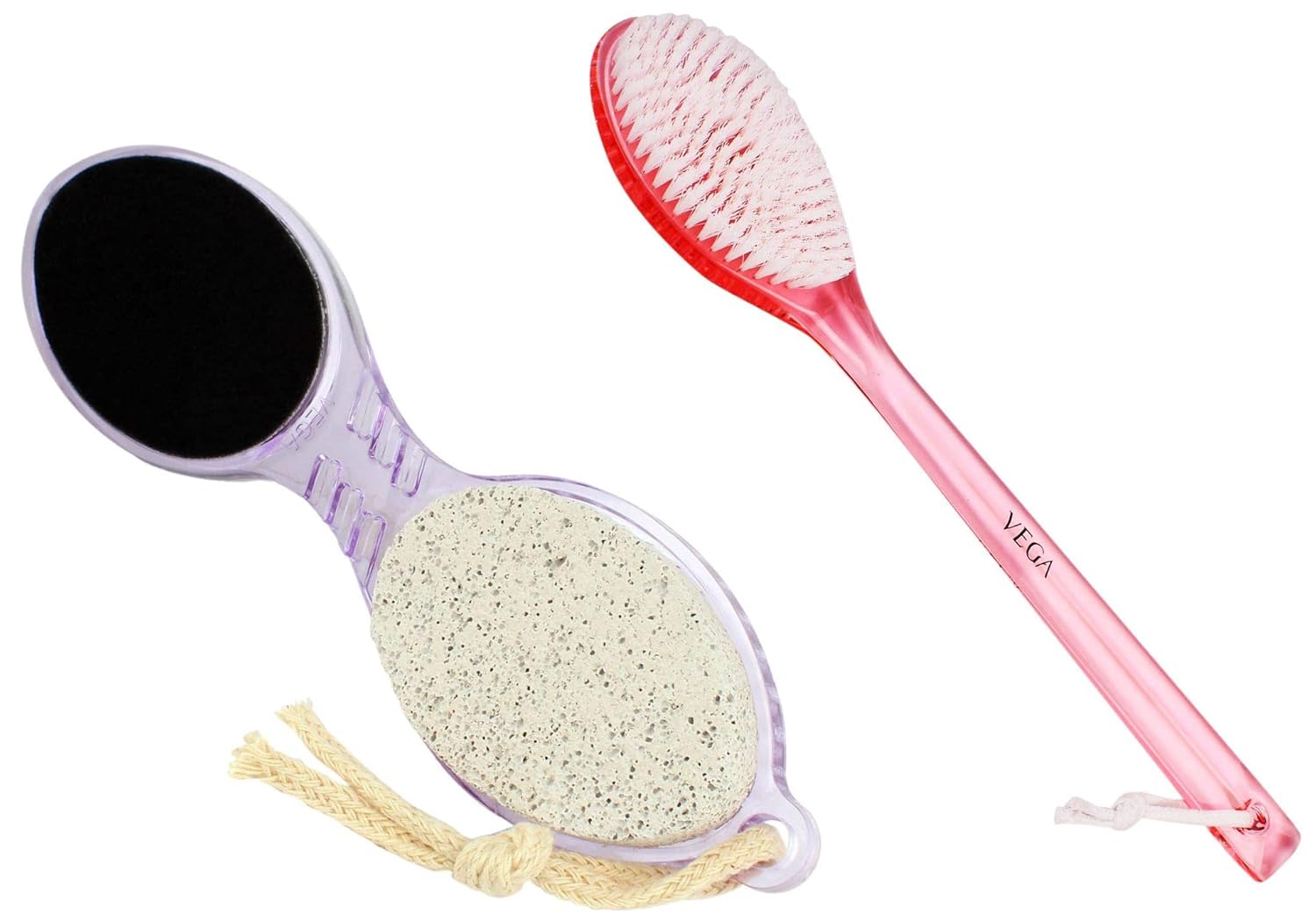 Buy Vega New Luxury Bristle Bath Brush for Gentle Body Massage, Pink