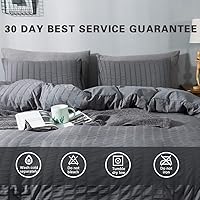 Vista 7 de AveLom - Juego de funda de edredón de sirsaca tamaño California King (104 x 98 pulgadas), 3 piezas (1 funda de edredón + 2 fundas de almohada)
