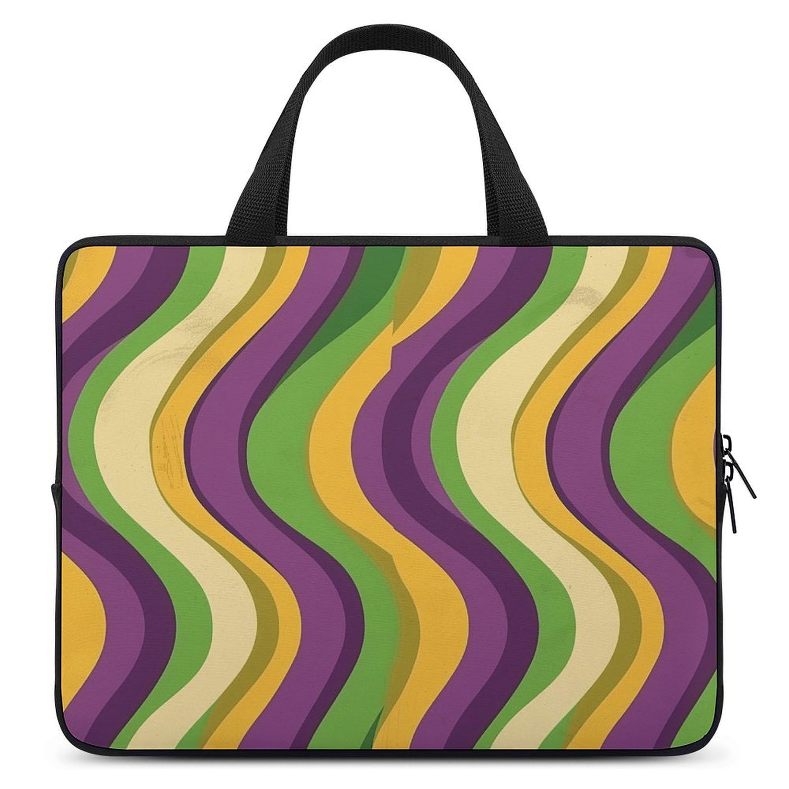 Borsa per computer portatile Borsa per computer portatile Motivo a righe ondulate Cartella stampata per Tablet Laptop Custodia da trasporto