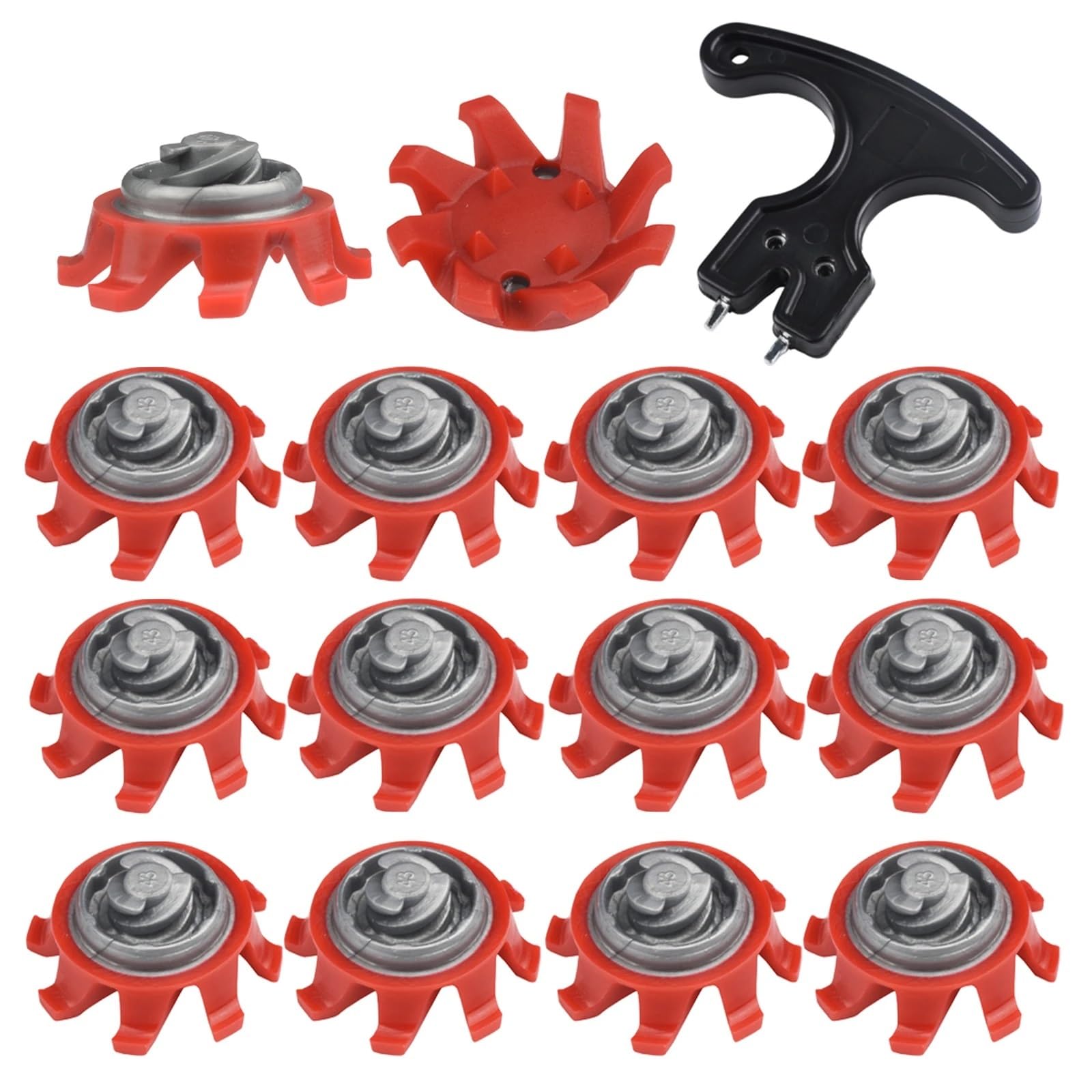 Golf Spikes 15pcs Quick-Twist Golf Shoe Studs with Wrenches for Easy Installation - Durable Accessories for Both Men and Women