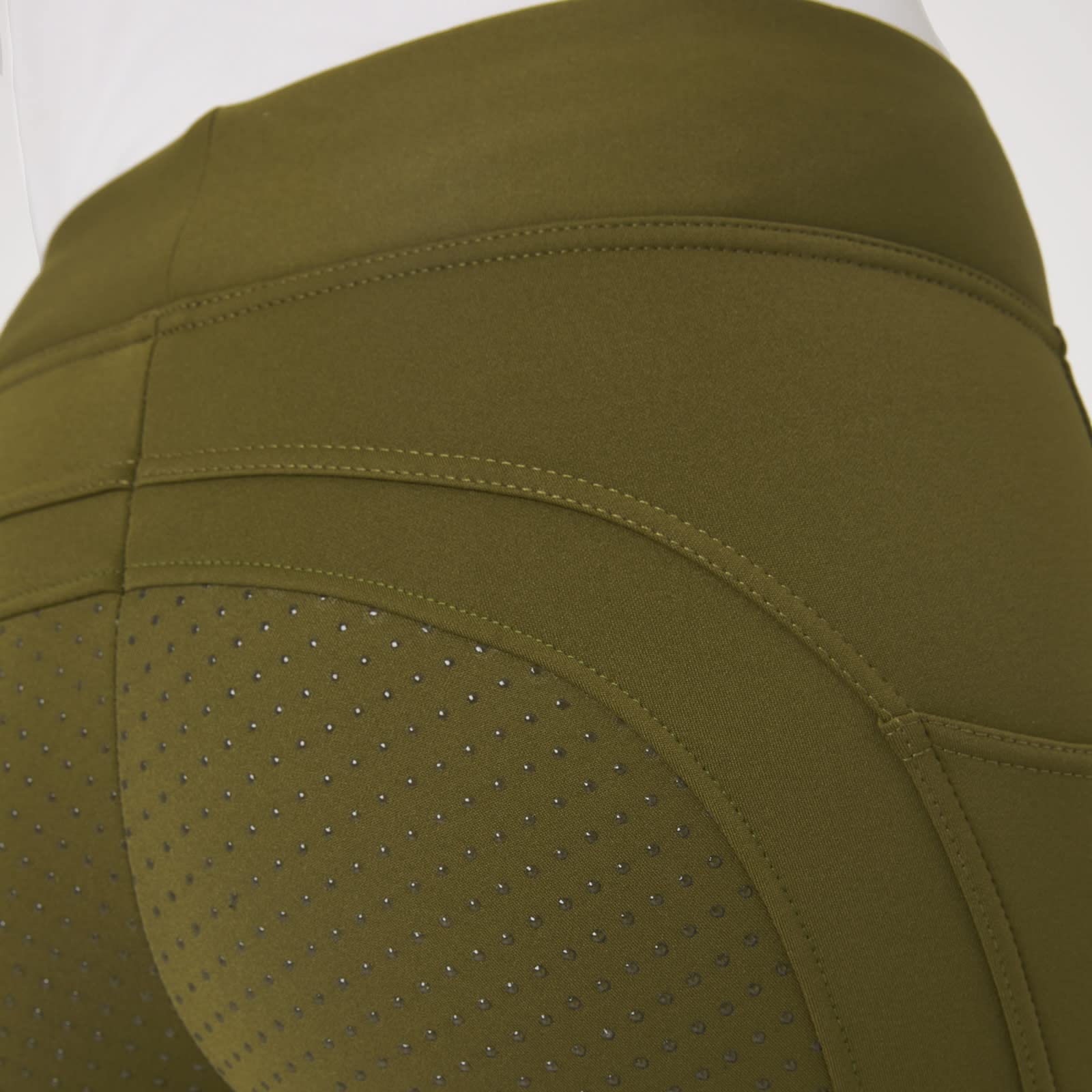 HORZE Damen Thermoreitleggings Active mit Handytasche, Winterreithose, Thermo Reithose Damen, Grün, 38