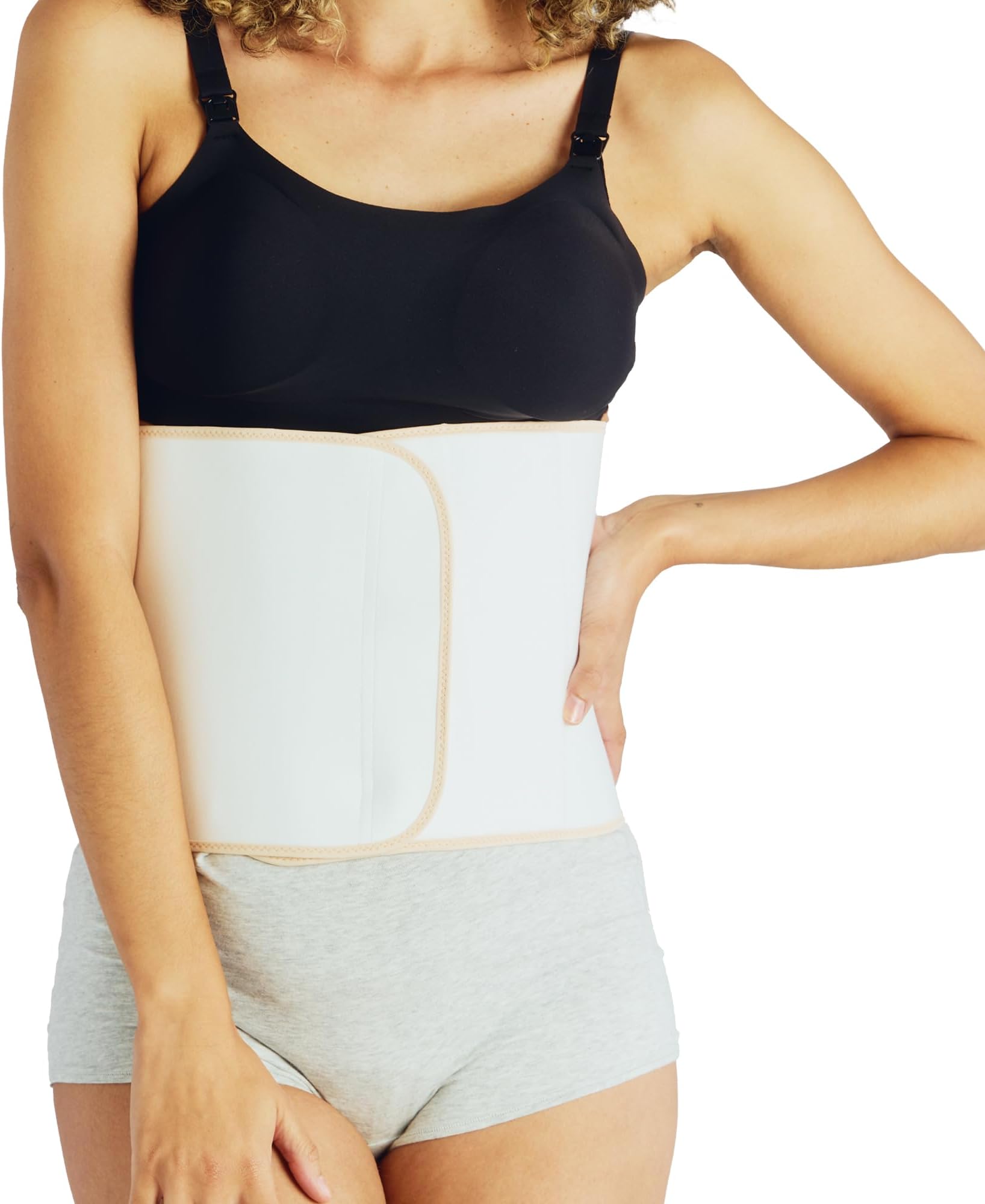 Belly Bandit Viscose From Bamboo Belly Wrap - Our Softest Postpartum Belly Wrap Covered in Bamboo Viscose for Comfy & Gentle Coverage on C-Section, Natural, Large