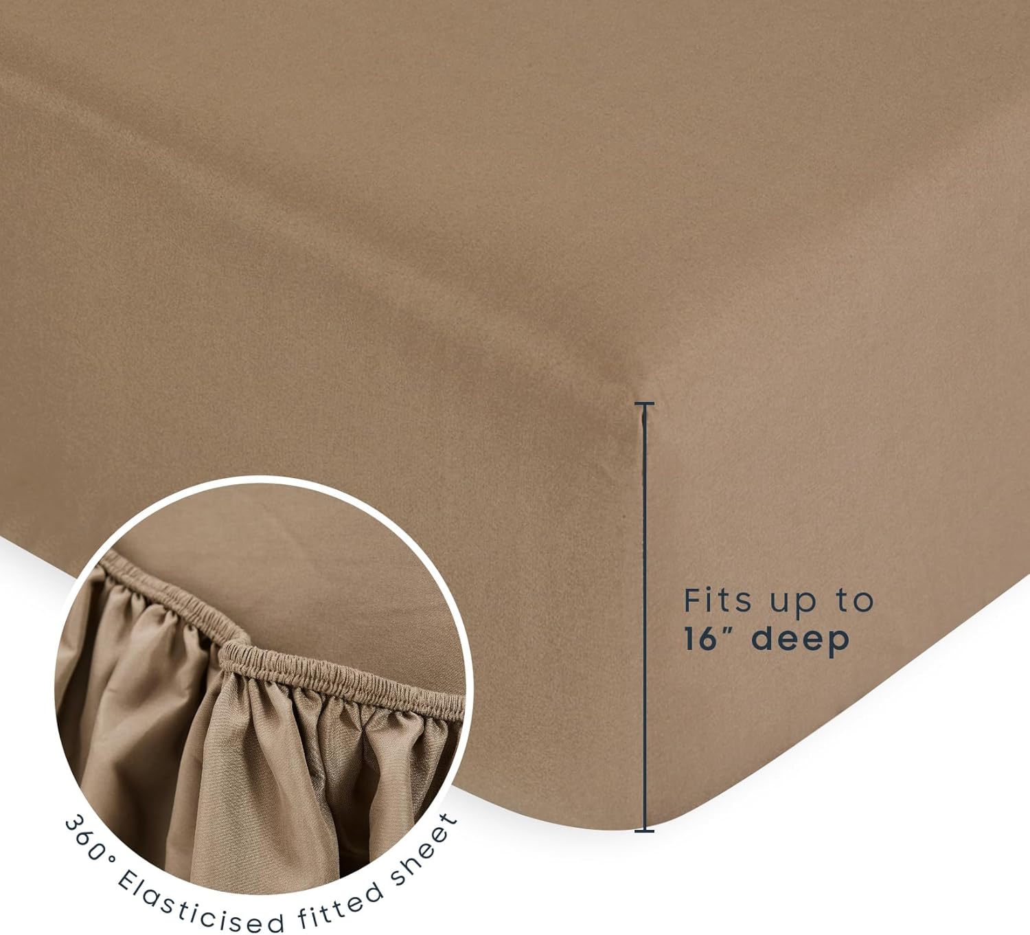 Wake In Cloud - Rustic Comforter Set with Sheets, Cabin Lodge Christmas Bear Moose Deer Wildlife Western Patchwork Country, 7 Pieces Bed in a Bag, Tan Brown, Queen Size - Image 5