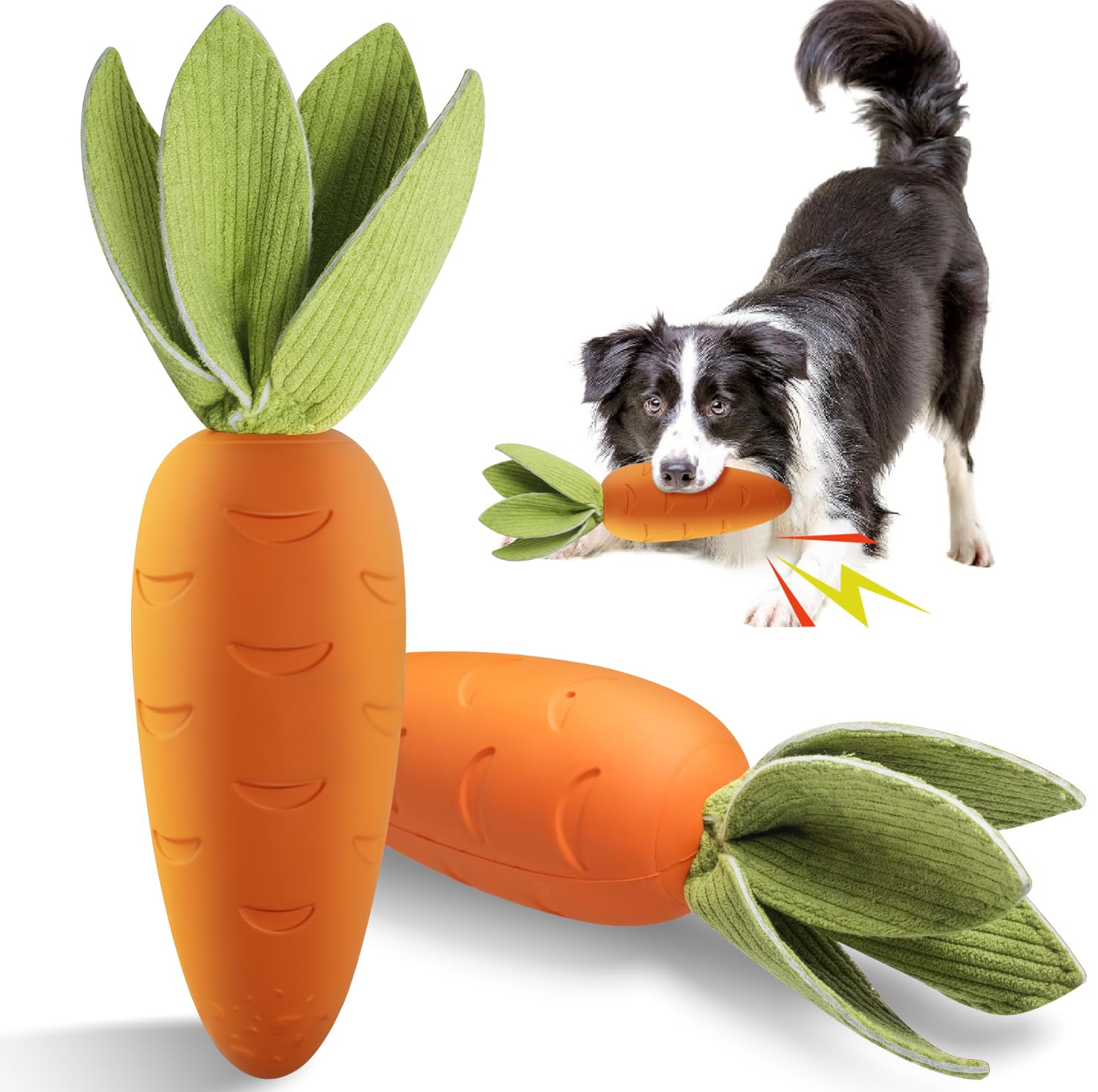 2TRUL Dog Toys for Aggressive Chewers Interactive Squeaky Indestructible Dog Toys to Keep Them Busy, Reduce Boredom