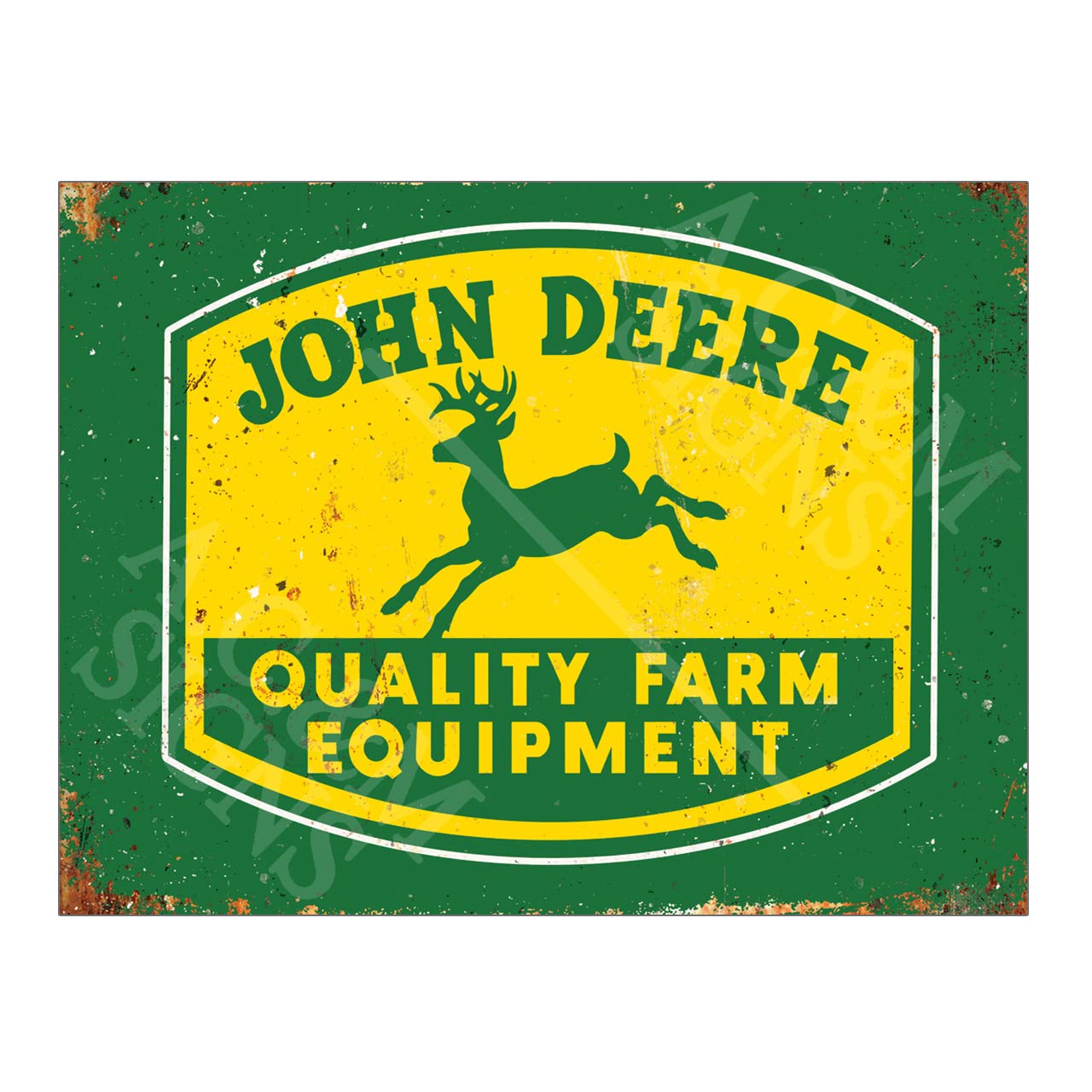 Vintage Tin Signs Plaque Auto Motorcycle Gasoline Metal Sign Poster Garage Shop Man Cave Bar Home Wall Decoration (John Deer 10x8)
