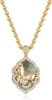 VACRONA Gold Butterfly Pendant Necklace for Women | Butterfly Pendant Necklace, 14K Gold Plated, Charm Necklace, Dainty Gold Trendy Jewelry