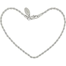 LIFETIME JEWELRY Gold Anklets for Women - 2mm Rope Chain Ankle Bracelet - 24k Real Gold Plated, Made in USA Since 1987 with Lifetime Replacement
