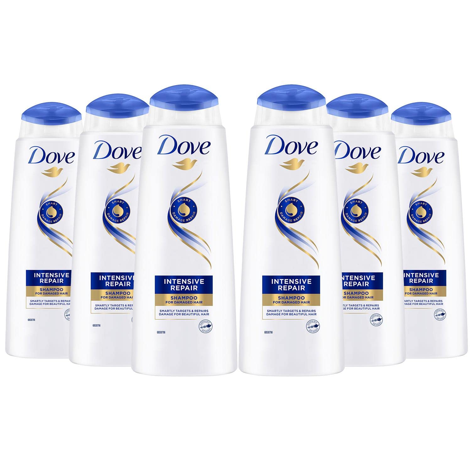 Dove Nutritive 'Shampoo' Intensive Repair for Damaged Hair, 6x 400ml in White