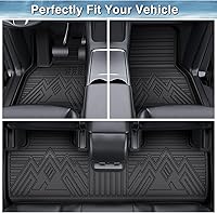 Vista 3 de Mixsuper Alfombrillas Delanteras del Piso Compatibles con Ford F-250/F-350/F-450/F-550 2012-2016, Super Duty con Pedal Elevado del Lado