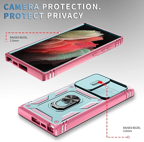 Miniatura 4 de Funda protectora para Galaxy S23 Ultra de 6.8 pulgadas, resistente a los impactos, con función atril para Samsung Galaxy S23 Ultra de 6.8 pulgadas
