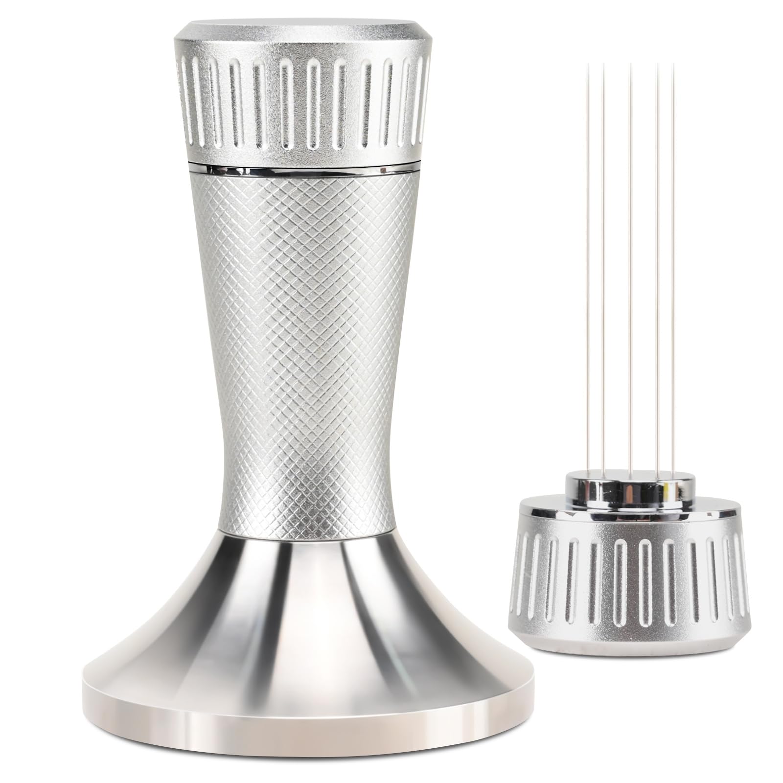 Agitateur et tasseur café 53 mm base incurvée pour extraction homogène