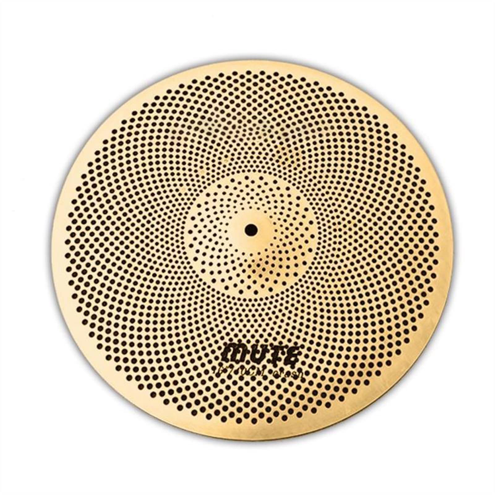 Platillos De Bajo Sonido Silent 16" Crash Plata/Dorado/Negro/Colorido Para Practicar Platillos de batería (Color : Golden)