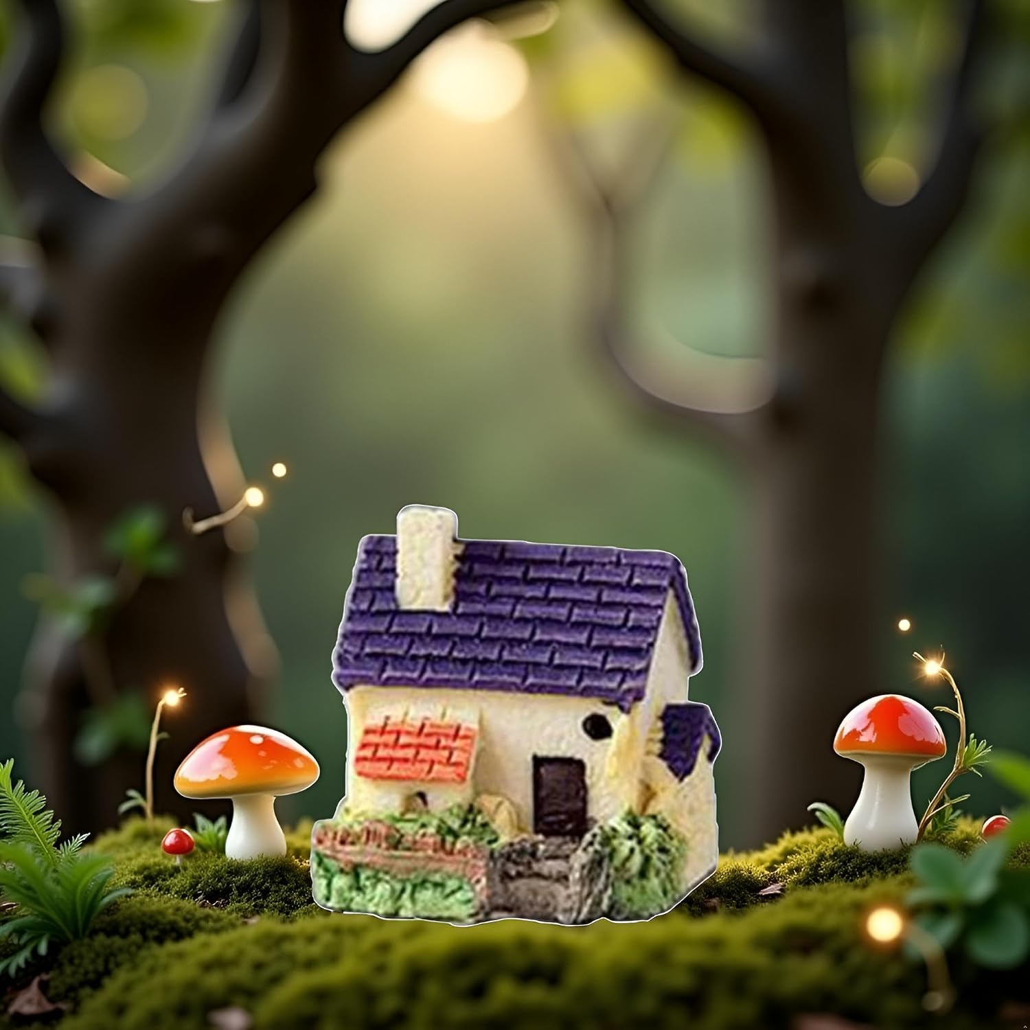 1 Pc Miniature Fairy House Tiny House Accessories Micro Landscape Decor Car Decoration Flower Decor Mini Figurine Accessories for Automotive Terrarium Decorations Plant Succulents