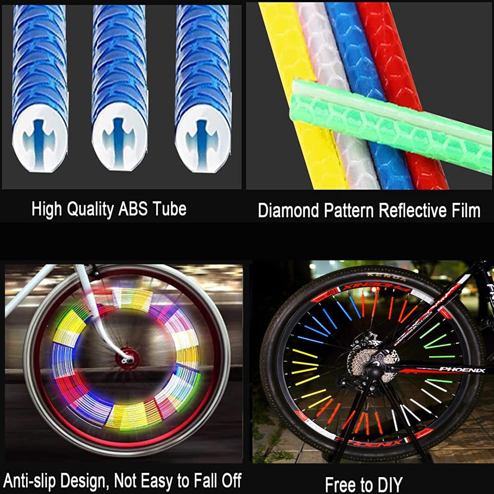 Ride Out Supply Reflective Spoke Covers Bike Reflectors For Night