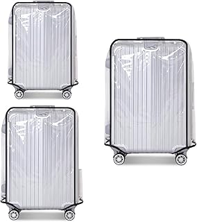 3PCS Clear PVC Suitcase Cover Protectors Transparent Luggage Cover Waterproof Wheeled Suitcase Dust Cover Dustproof Travel Luggage Sleeve Protector 20